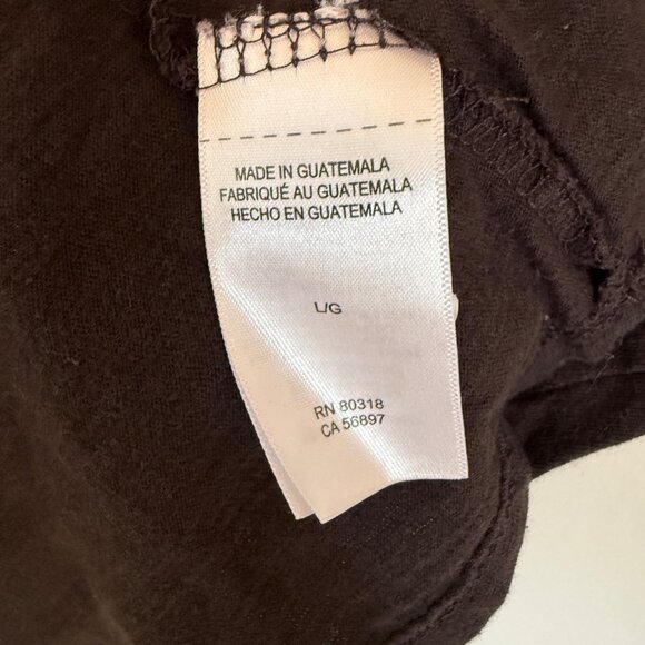 Lucky Brand Womens Graphic Tee "El Lay" Print Black Cotton Blend Size L - Picture 11 of 13